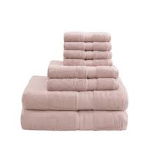 Each towel in this set is durable and comfortable. 8pc Cotton Bath Towel Set Blush Target