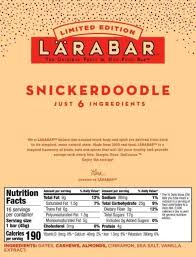 The Added Sugars Line On The Updated Nutrition Facts Label Indicates That While A Larabar Snickerdoodle Bar Con Nutrition Facts Label Nutrition Facts Lara Bars