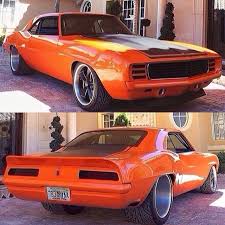 Camaro Orange Custom Deep Dish Rims Hot Rods Cars Muscle Muscle Cars Camaro