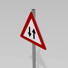 Two Way Traffic Sign 3d Model Of A City 3d 3dmodel 3ddesign Car Children Circle Crossaxle Danger Enter H Two Way Traffic Sign Traffic Signs Traffic