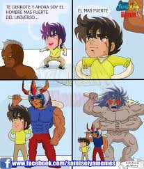 Maybe you would like to learn more about one of these? Si Claro El Mas Fuerte V Pondrias A Saint Seiya Memes Facebook