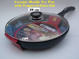 Ceramic Marble Coated Non Stick Cast Aluminium Fry Pan With Lid 20 Cm 8 Inches Check Out This Great Prod New Ceramics Cookware Display Ceramic Non Stick