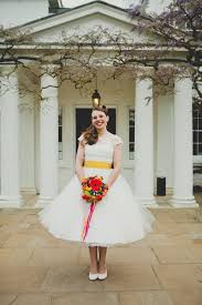 A 50 S Inspired Candy Anthony Frock For A Colourful Wedding At Pembroke Lodge Wedding Colors Dresses Uk Candy Anthony