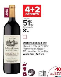 The wine advocate gave the 2019 vintage a score of 98 and jancis robinson gave the 2020 vintage a score of 18/20. Offre Saint Emilion Grand Cru Chateau Le Vieux Pressoir Reserve Du Chateau 4 2 Offerts Chez Carrefour