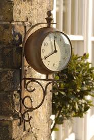Buy Antique Rust Outdoor Clock And Thermometer Outdoor Clock Large Outdoor Wall Clock Outdoor Wall Clocks
