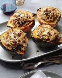 Acorn Squash Stuffed With Mushrooms And Rice Recipe Recipe Acorn Squash Recipes Food Recipes