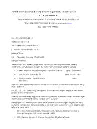 Surat tersebut memuat penjelasan mengenai. Contoh Surat Pesanan Barang Dan Surat Permintaan