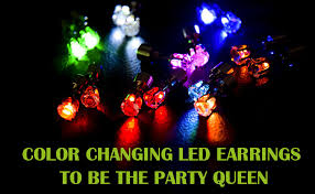 Amazon Com Ayamaya 5 Pairs Changing Color Light Up Led Earrings Studs Flashing Blinking Earrings Dance Party Accessories Decoration Gifts For Men Women Wife Girlfriend Friend Boyfriend Mothers Day Gifts Jewelry