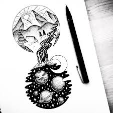 1 216 Likes 18 Comments Jill Mcdonald Jill Islay On Instagram Ohhhh Space When U Study Art For 5 Years Graduate With A Art Space Drawings Ink Art