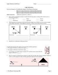 10 Science Light Reflection Worksheet Light Reflection Reflection Science Worksheets