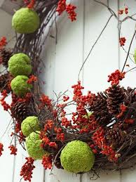 Herbst Turkranz Basteln Milchorangenbaum Tannenzapfen Beeren Herbstkranz Kranz Ideen Herbst Dekoration