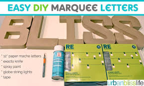 I really love lights and sparkling things so i decided to spice up my room up with these marquee lights! Easy Diy Marquee Letters Tutorial Urban Bliss Life