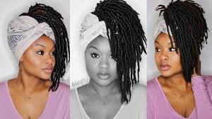 20 best soft dreadlocks hairstyles in kenya tuko co ke pure estrogen … Locs In Scarf Protective Style Head Wrap With Locs Faux Locs Scarf Hairstyles Hair Styles Hair Wrap Scarf