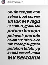 Sampai saat ini aku tak pernah mengerti resah ini selalu saja melekat di hati. Maafkan Dinda Siti Sarah Terpaksa Singkirkan Suami Dalam Mv Semakin Shuib Pula Mintak Bincang My Cms