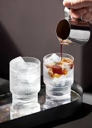 Twisted Espresso Tonic A Refreshing Summer Drink Served In The Ripple Glass Glass Set Refreshing Summer Drinks Stacking Glasses