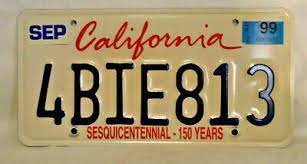 Vintage State Of California Sesquicentennial License Plate License Plate Tech Company Logos Company Logo