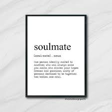 Soulmate Definition Print Definition Poster Word Meaning Etsy In 2020 Word Definitions One Word Quotes Aesthetic Words