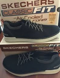 Skechers Classic Fit Molded Memory Foam Black Mesh Sneakers 65033 Size 10 5 Nwb Ebay Skechers Black Mesh Memory Foam