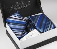Milano Exclusive Mavi Cizgili Moda Kutulu Moda Kravat Mendil Kol Dugmesi Seti Ad2093b Kravat Mavi Cizgili Kol Dugmesi