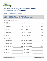 How much is 50 cm to m? Grade 4 Measurement Worksheets Convert Metric Length With Decimals K5 Learning
