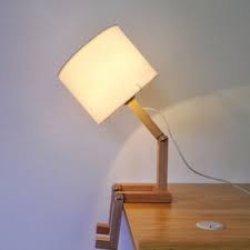 Industrial Robot Table Lamp Adjustable Diy Book Night Light Bedside Lamp Home Decor Wooden Table Lamp With Fabric Shade White Takeluckhome Com