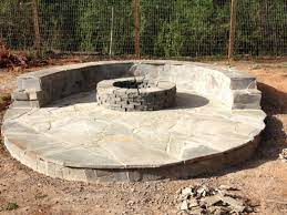 Stake out with pickets and excavate organic, soft soil from footing area to level. Stone Veneer Fire Pit Patio 11 Steps With Pictures Instructables