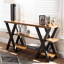 Laurel Foundry Modern Farmhouse Vivier Console Table Reviews Wayfair Industrial Console Tables Rustic Console Tables Industrial Decor Living Room