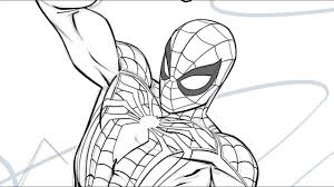 · the pose we are trying to draw here will not require the feet of spider man so we will focus on the thighs, the knee and the upper remember to draw one leg farther than the other as this just depicts the heroic standing position of our dear superman. Spider Man Ps4 Art Timelapse Youtube