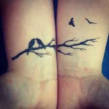 These three silhouette birds are sitting on a wire. Three Bird Tattoos Three Bird Tattoo Meaning
