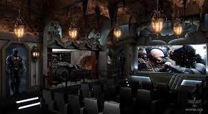 Every guy should have a place in his home where he can just be a man and hang out with friends to watch the game, have a drink, play video games, display his belongings, and enjoy his. Man Builds Secret Batcave Themed Theater In Basement Geekologie