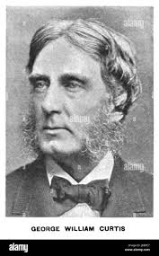 This is an image of George William Curtis, an influential American author,  and public speaker of the 19th century. He was known for his writings