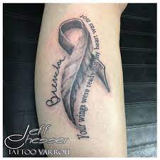 You need to draw the ribbon big enough to give enough space for the. Pin On Tattoos By Me