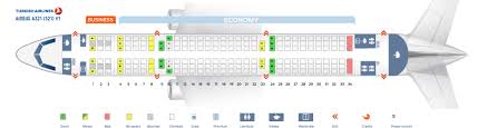 Seat Map Airbus A321 100 Turkish Airlines Best Seats In The