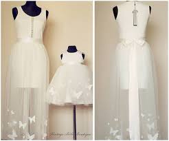 Christening Dress For Mother And Daughter My Dream White Dress With Butterflies Mother Daughter Dress Dresses Christening Dress