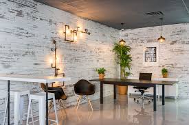 Industrial Chic For A Brooklyn Co Working Space Homepolish Cool Office Space Chic Office Space Industrial Office Design