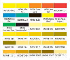 Free 8 Sample Pantone Color Charts In Word Pdf