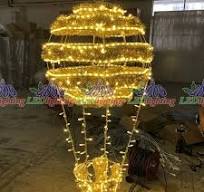 1.8m 2m 3D Lighted Hot Air Balloon Motif Lights for Decor