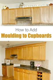 adding kitchen cabinet moulding to