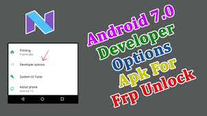 Download android 7.0 frp bypass apk . Android 7 0 Developer Options Apk For Frp Unlock Mr Solution Youtube