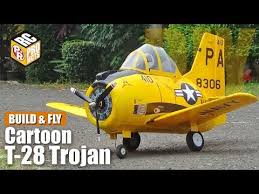 Esc is turnigy sentry switchmode 40 amp. Cartoon T 28 Trojan Rc Plane Will It Fly Youtube Rc Planes Cartoon Plane
