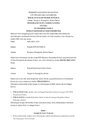 Contoh format surat perjanjian bersama antara kepala madrasah dengan komite madrasah guru paud. Contoh Surat Mou Sekolah Dengan Masjid Doc Id Lif Co Id