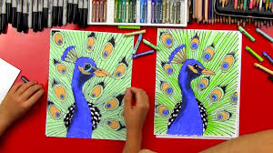How To Draw A Peacock Realistic Art For Kids Hub Art For Kids Hub Realistic Art Peacock Art