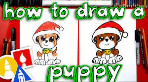 How To Draw A Christmas Puppy Youtube Today's tutorial will show you how to draw a dog.