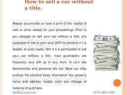 Check spelling or type a new query. Ppt How To Sell A Car Without Title Powerpoint Presentation Free Download Id 253737