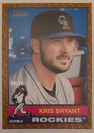 2025 TOPPS HERITAGE KRIS BRYANT COLOR OF THE YEAR SSP#4/76-ROCKIE 3B-#20