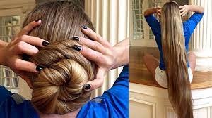 Watch Real Life Rapunzel Katya S Super Long Hair Bun Drop And Rapunzel Brushing Youtube Long Hair Styles Super Long Hair Longer Hair Growth