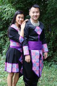 Beautiful Couple In Modern Hmong Clothes Hmong Clothes Hmong Fashion Traditional Outfits