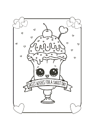 In this food coloring pages, your child is able to find the names of some of the most common cooking items that can be found around the world. Kawaii Food Coloring Pages Free To Print Modern Kiddy Press