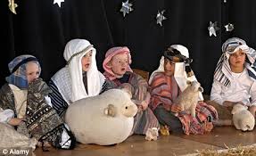 Image result for nativity sheep children