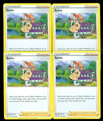 Amazon.com: Pokemon - Sonia - Rebel Clash x4 Card Playset - 167/192  Uncommon : Toys & Games